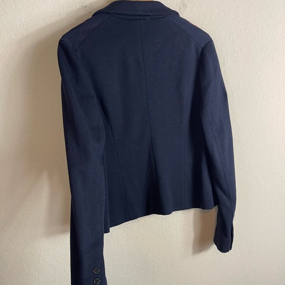 Tory Burch Lisanne Wool Floral Print Blazer Jacket Size XL - Picture 4 of 6